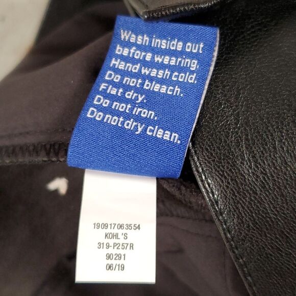 NEW‎ NWT Women's Apt. 9® + Cara Santana Faux Leather Cargo Pants Size 14 - Picture 11 of 11